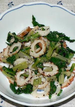 セロリの葉とちくわのゆかり和え-レシピのメイン写真