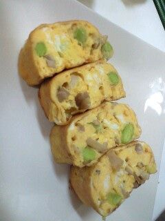 ★枝豆とぶなしめじの卵焼き★-レシピのメイン写真