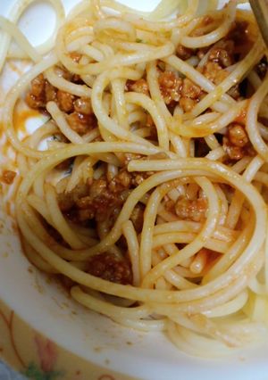野菜もたくさんケチャップでミートスパ-レシピのメイン写真