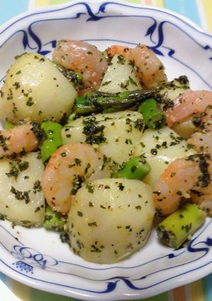 大葉で～新じゃがとアスパラのジェノベーゼ-レシピのメイン写真
