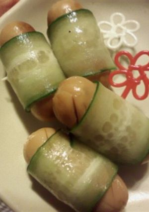 お弁当にウインナーのキュウリ巻き☆-レシピのメイン写真