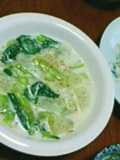 *青梗菜のとろりんクリーム煮*-レシピのメイン写真