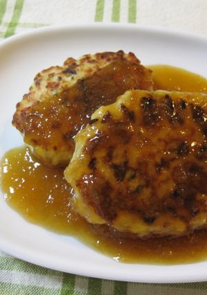 ヘルシー♪鶏ハンバーグのおろしあんかけ-レシピのメイン写真