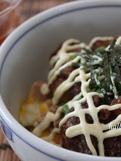 唐揚げツナマヨ丼~☆-レシピのメイン写真