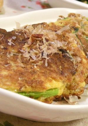 少ない材料で☆ニラと納豆のふわふわお焼き-レシピのメイン写真