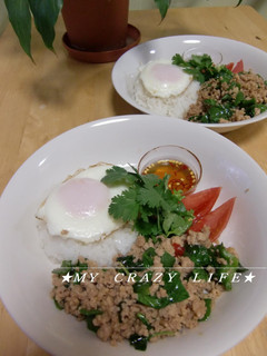 ガッパオ★鶏肉のバジル炒めご飯-レシピのメイン写真
