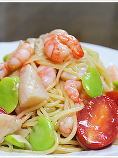 海老と帆立、空豆の冷製パスタ-レシピのメイン写真