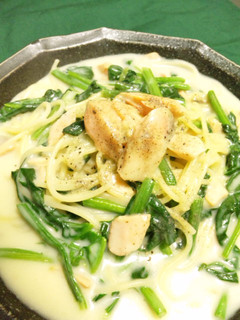 鮭とほうれん草✿クリームパスタ-レシピのメイン写真