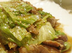 牛肉(豚肉)とレタスのプルコギ風炒め♪-レシピのメイン写真