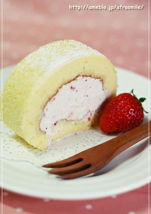 ふわふわもっちり☆米粉deロールケーキ♪-レシピのメイン写真