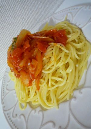 簡単♪トマトとベーコンのパスタ-レシピのメイン写真