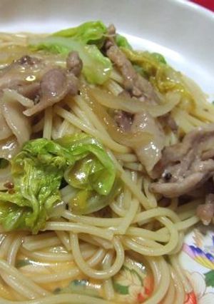 ルクエで♪焼き肉のタレ使った♪焼肉パスタ-レシピのメイン写真