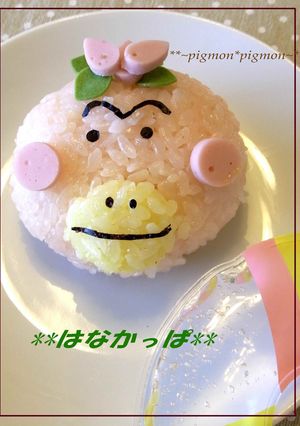 **キャラ弁に　はなかっぱ　おにぎり**-レシピのメイン写真