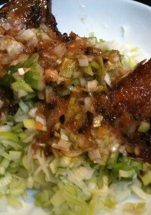 ねぎどっさりマグロのカマ焼き-レシピのメイン写真