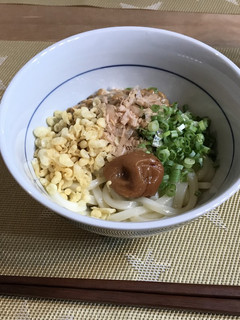納豆と梅のぶっかけうどん♡-レシピのメイン写真