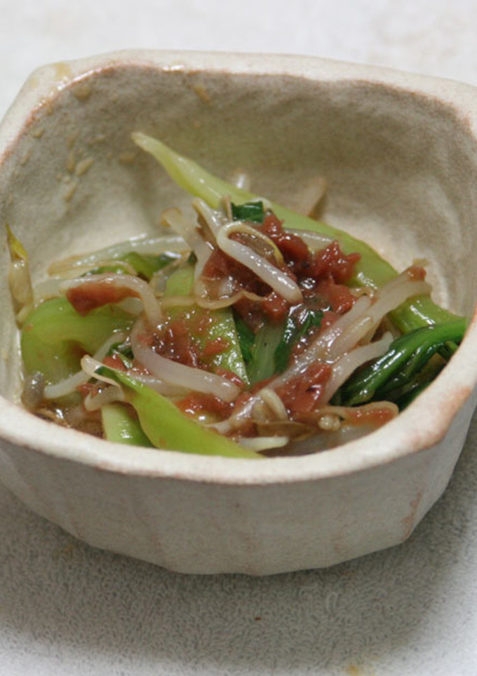 野菜であと一品！青梗菜ともやしの茹で浸し-レシピのメイン写真