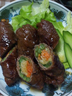 牛肉の野菜巻き 照り焼ソース風-レシピのメイン写真