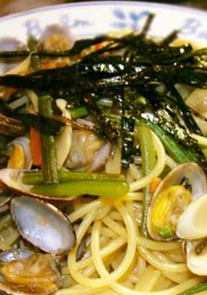 あさりと山菜のスパゲティ～柚子胡椒風味～-レシピのメイン写真