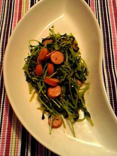 ○豆苗の粒マスタード炒め-レシピのメイン写真