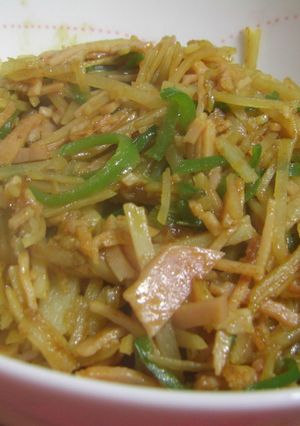 細切りジャガイモとハムのカレー炒め-レシピのメイン写真