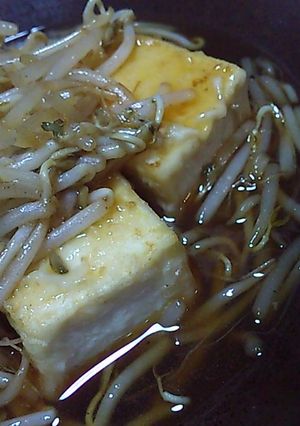 ヘルシー♪揚げ出し豆腐のもやしあんかけ-レシピのメイン写真