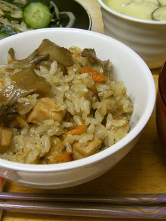まいたけと鶏肉の炊き込みごはん-レシピのメイン写真