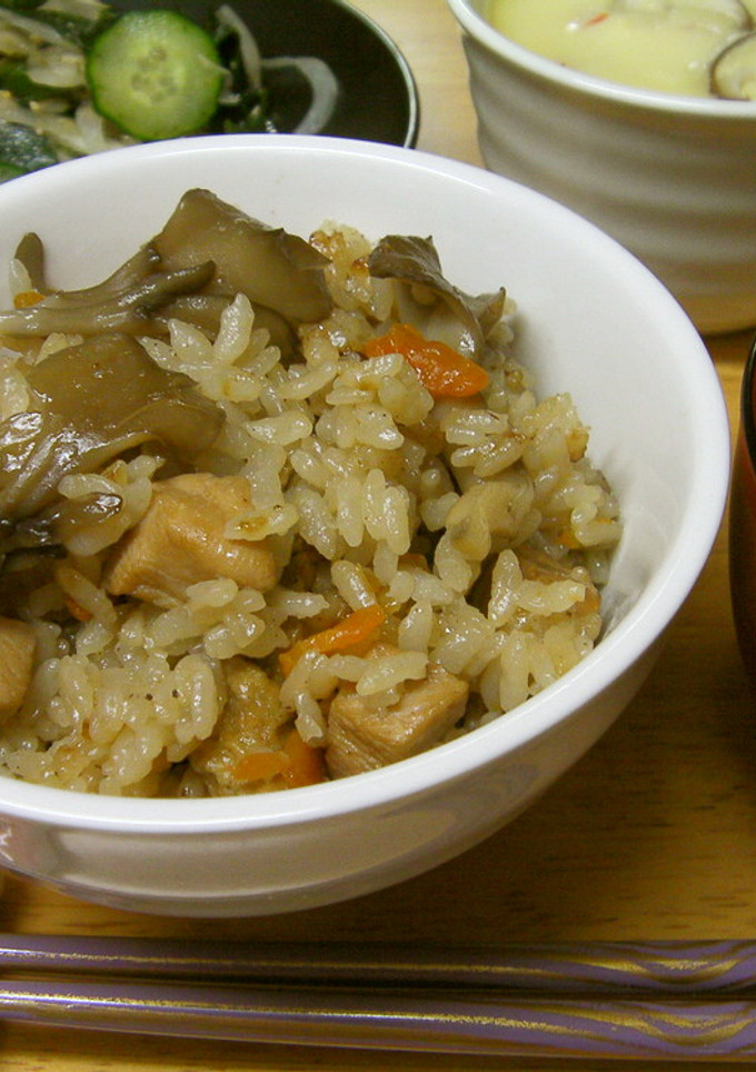 まいたけと鶏肉の炊き込みごはん-レシピのメイン写真