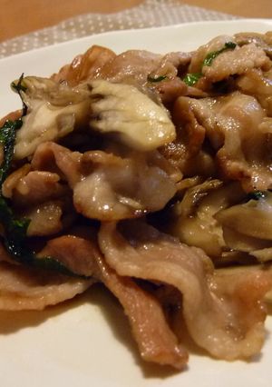 豚バラと舞茸の大葉炒め-レシピのメイン写真