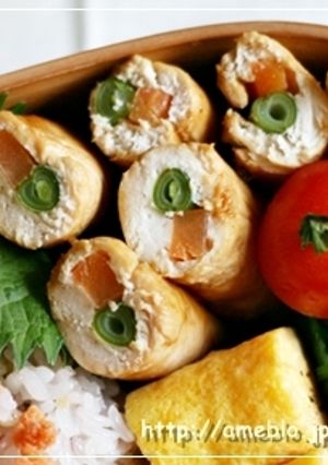 お弁当に☆鶏ささみdeヘルシー肉巻き♪-レシピのメイン写真