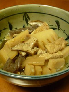 簡単ヘルシーな♪たけのこと蒟蒻の煮物-レシピのメイン写真