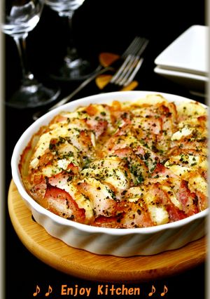 簡単♪長いもとベーコンのクリーム焼き-レシピのメイン写真