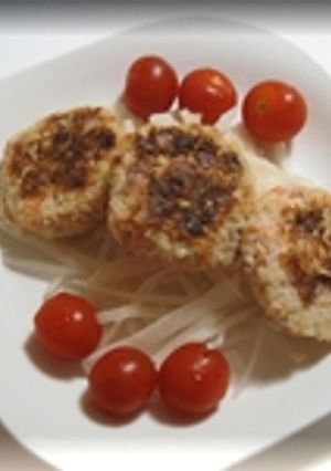 サケ・糸こんバーグ(覚書)-レシピのメイン写真