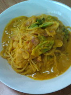 かぼちゃクリームパスタ-レシピのメイン写真