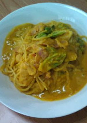 かぼちゃクリームパスタ-レシピのメイン写真