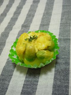 お弁当に*枝豆チーズの茶巾*卵焼き-レシピのメイン写真