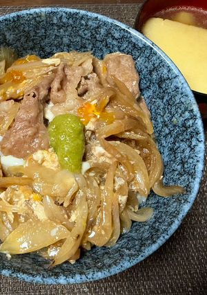 ネギゆず胡椒風味の他人丼（牛丼（卵入り））-レシピのメイン写真