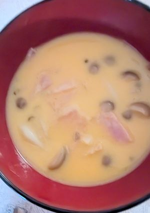 簡単★昼食！南瓜と茸とベーコンのスープ-レシピのメイン写真