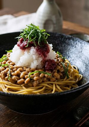 ZENBヌードルの梅おろし納豆パスタ-レシピのメイン写真