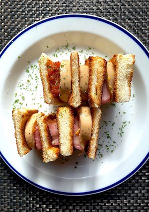 ベーコン＆煮卵のスパイシーサンド-レシピのメイン写真