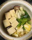 肉じゃが煮汁と煮物汁アレンジ豆腐煮