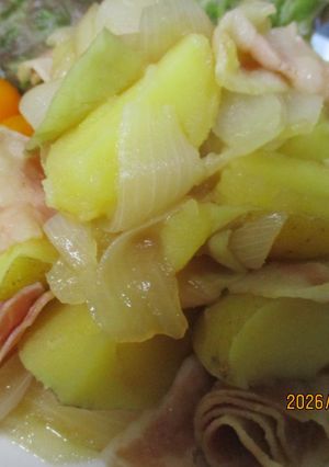 ハーフベーコンと玉ねぎじゃがいも甘煮-レシピのメイン写真
