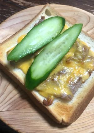 国産豚切り落としの胡椒焼きチーズトースト-レシピのメイン写真