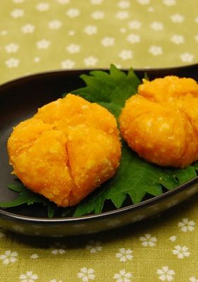 かぼちゃのなんちゃって茶巾しぼり-レシピのメイン写真