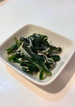 ほうれん草としらすのぽん酢炒め-レシピのメイン写真