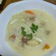 カリフラワーとソーセージのクリームシチュ