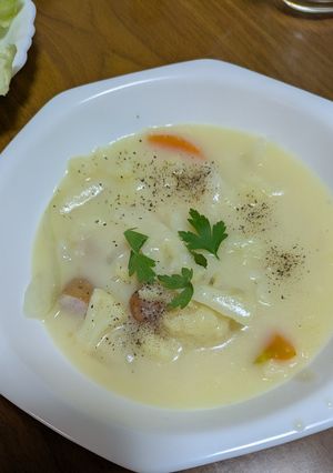 カリフラワーとソーセージのクリームシチュ-レシピのメイン写真