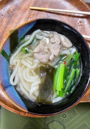 超簡単！もつ鍋風（ニンニク＊醤油）うどん-レシピのメイン写真