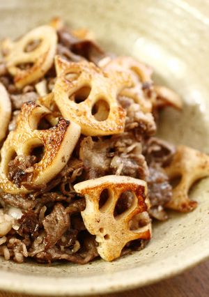 時短！レンコンと牛肉の旨バター焼き-レシピのメイン写真