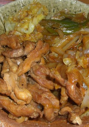 鶏(せせり)のすき焼きふう~煮-レシピのメイン写真