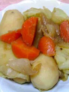 新じゃがと新玉ねぎと春キャベツの煮物-レシピのメイン写真